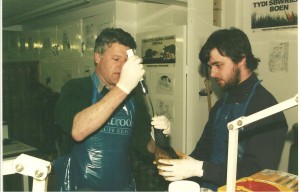 Trevor (Right) at the Sea Empress Oil Spill 1996